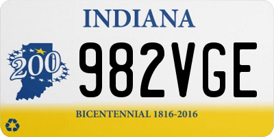 IN license plate 982VGE