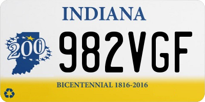 IN license plate 982VGF