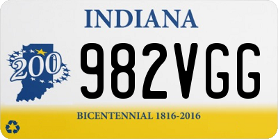 IN license plate 982VGG