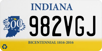IN license plate 982VGJ