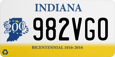 IN license plate 982VGO