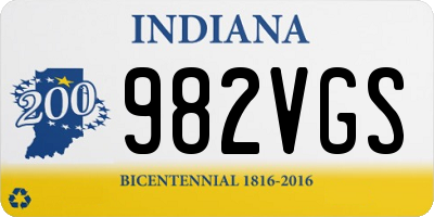 IN license plate 982VGS