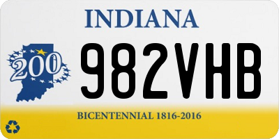 IN license plate 982VHB