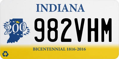IN license plate 982VHM
