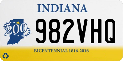 IN license plate 982VHQ