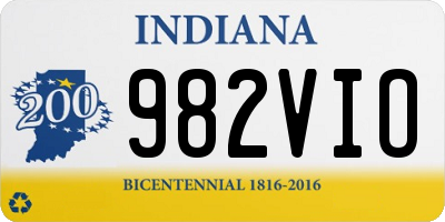 IN license plate 982VIO