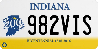 IN license plate 982VIS