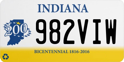 IN license plate 982VIW