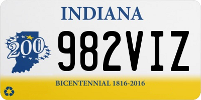 IN license plate 982VIZ