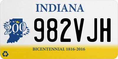 IN license plate 982VJH