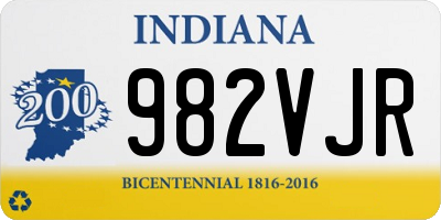 IN license plate 982VJR
