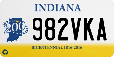 IN license plate 982VKA