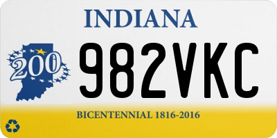 IN license plate 982VKC