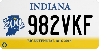 IN license plate 982VKF