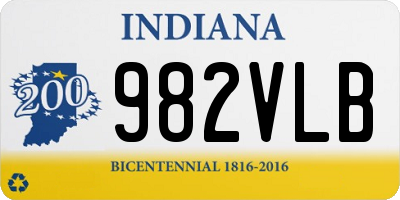 IN license plate 982VLB