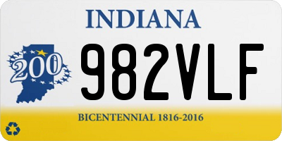IN license plate 982VLF