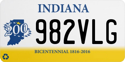 IN license plate 982VLG