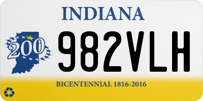 IN license plate 982VLH