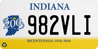 IN license plate 982VLI