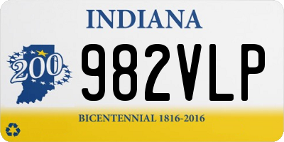 IN license plate 982VLP