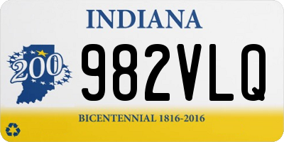 IN license plate 982VLQ