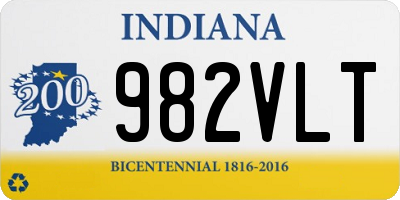 IN license plate 982VLT