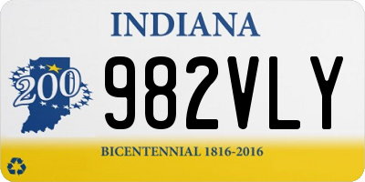 IN license plate 982VLY