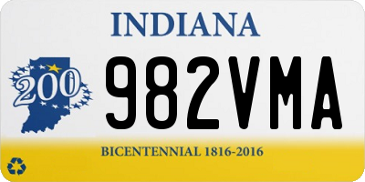 IN license plate 982VMA