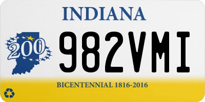 IN license plate 982VMI