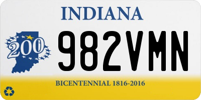 IN license plate 982VMN