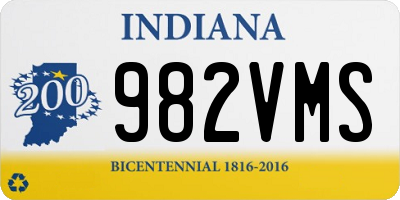 IN license plate 982VMS