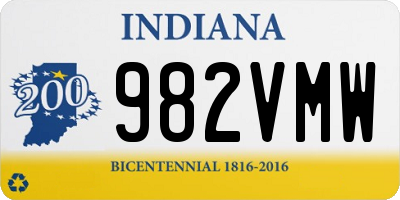 IN license plate 982VMW