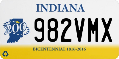 IN license plate 982VMX
