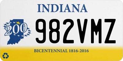 IN license plate 982VMZ