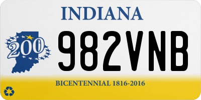 IN license plate 982VNB