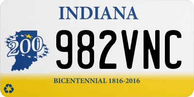 IN license plate 982VNC