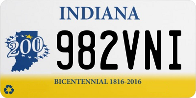 IN license plate 982VNI