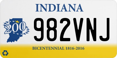IN license plate 982VNJ