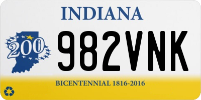 IN license plate 982VNK