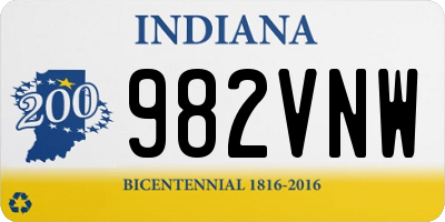 IN license plate 982VNW