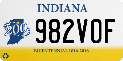 IN license plate 982VOF