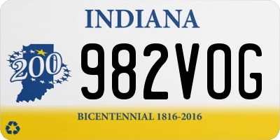 IN license plate 982VOG