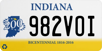 IN license plate 982VOI