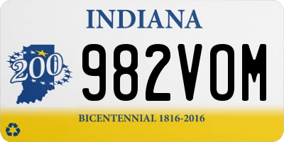 IN license plate 982VOM