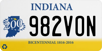 IN license plate 982VON