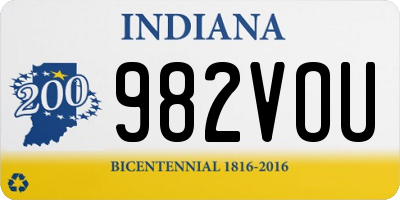 IN license plate 982VOU
