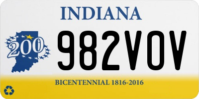 IN license plate 982VOV