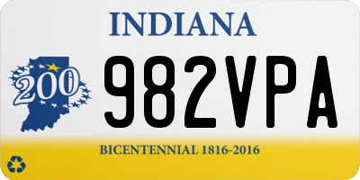 IN license plate 982VPA