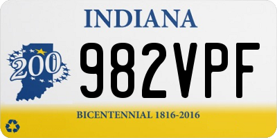 IN license plate 982VPF