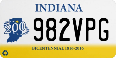 IN license plate 982VPG